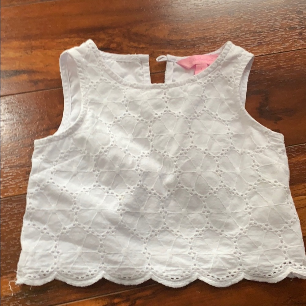 Lilly Pulitzer Crop top white lace size 4